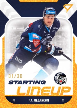 T.J. Melancon Liberec Tipsport ELH 2022/23 SportZoo 2. serie Starting LINEUP 3rd PERIOD /30 #SL-38